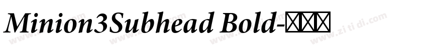 Minion3Subhead Bold字体转换